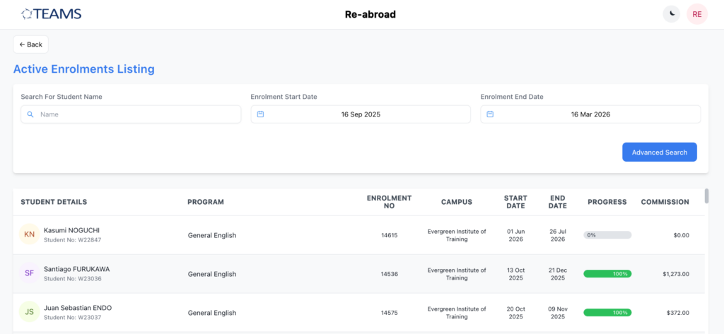 Agent Portal updates in TEAMS RTO Software showing improved layout, clickable tiles, and enhanced navigation features