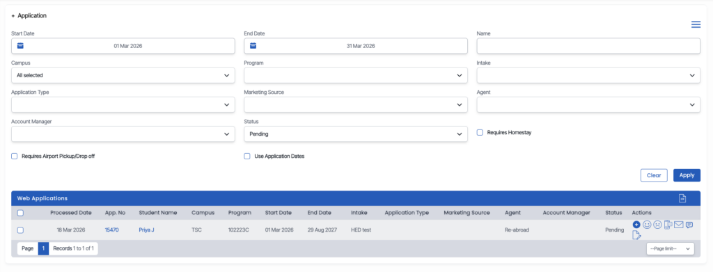 Agent Portal webform screen in TEAMS RTO Software showing updated layout, clickable tiles, and improved navigation interface