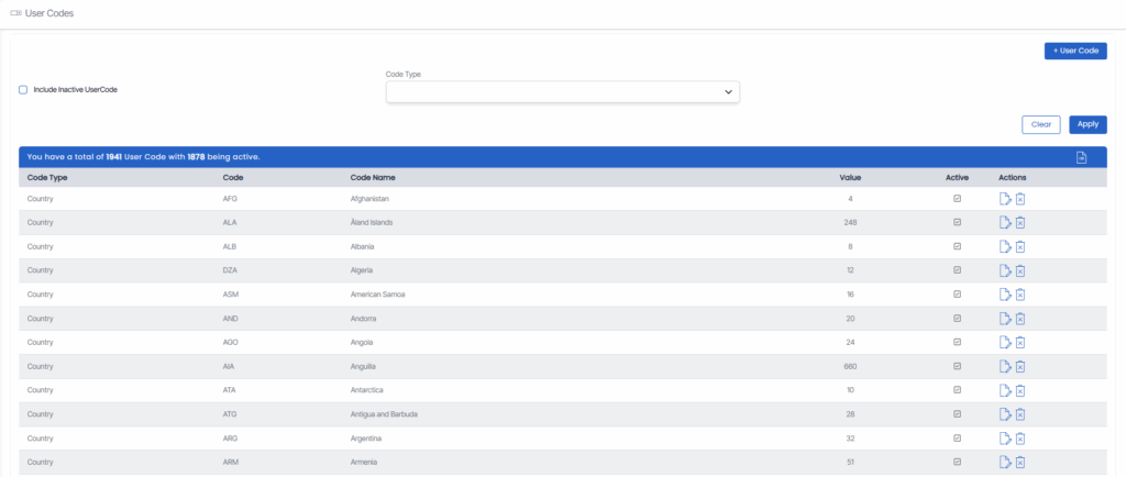 User Codes – Help site for RTO TEAMS Clients